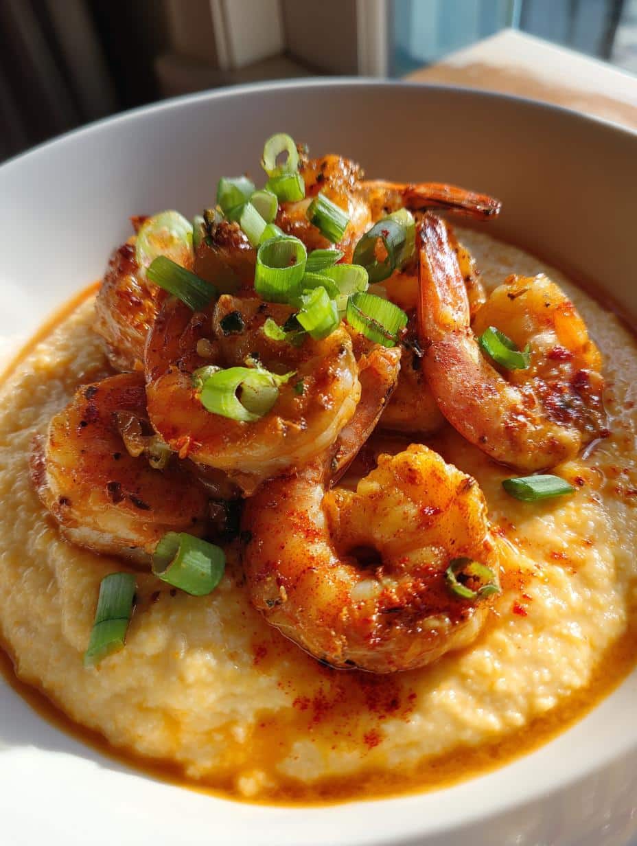 cajun shrimp and grits - detail 1