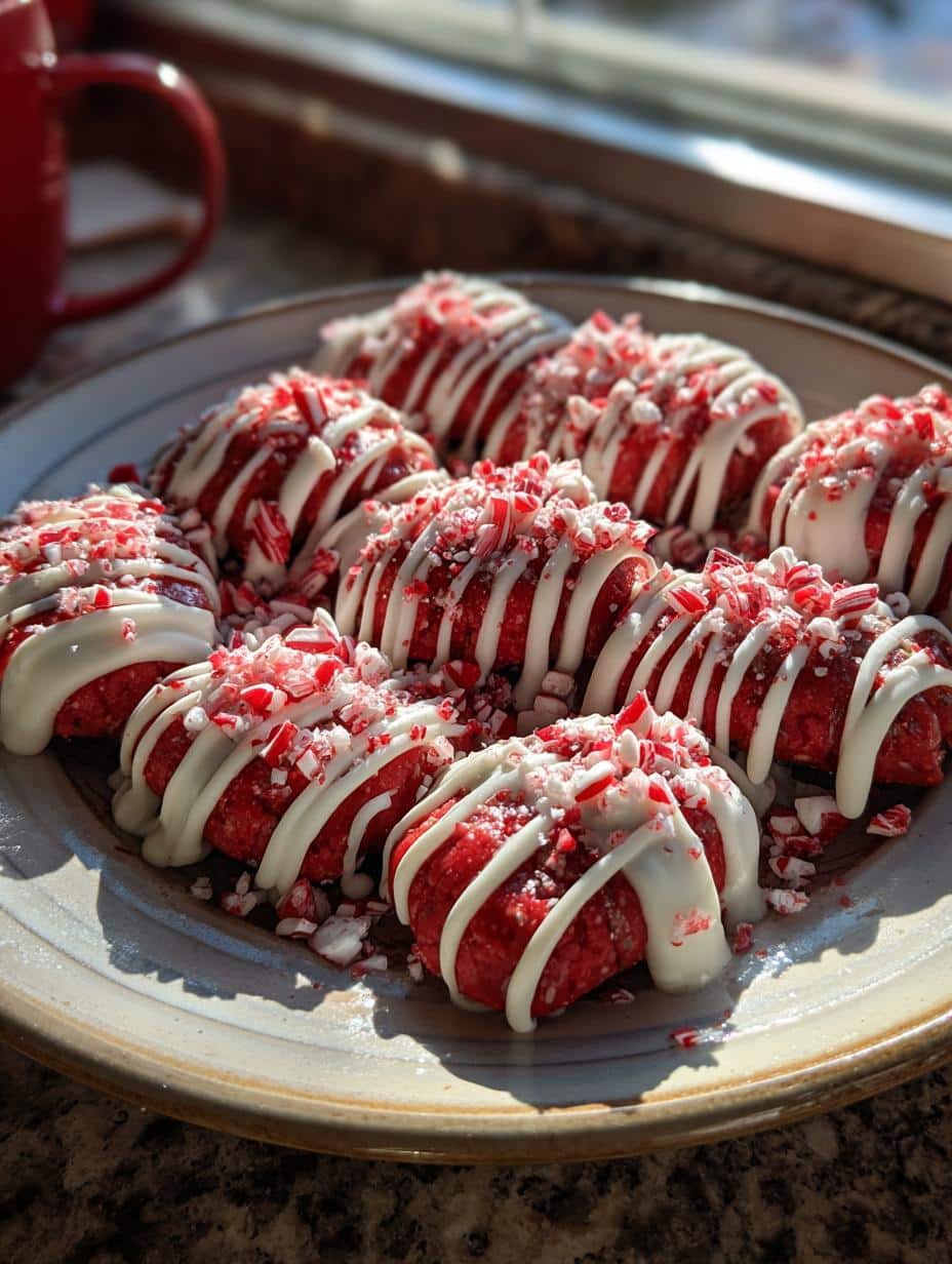 candy cane cookies striped - detail 1