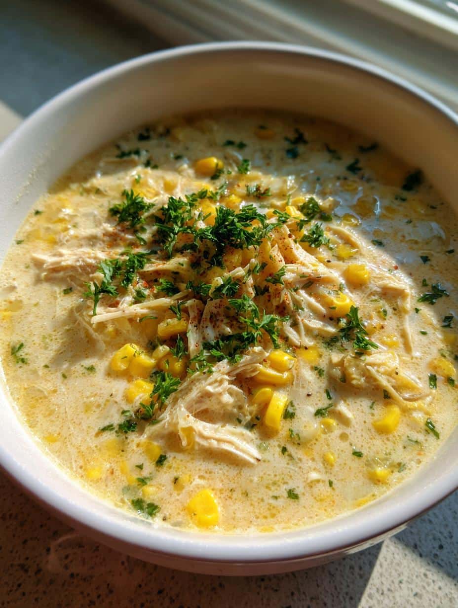 Chicken Corn Chowder Creamy for Cozy Comfort in 45 Minutes 4 chicken corn chowder creamy - detail 1