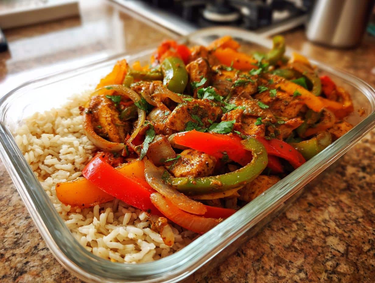 chicken fajita bowl meal prep