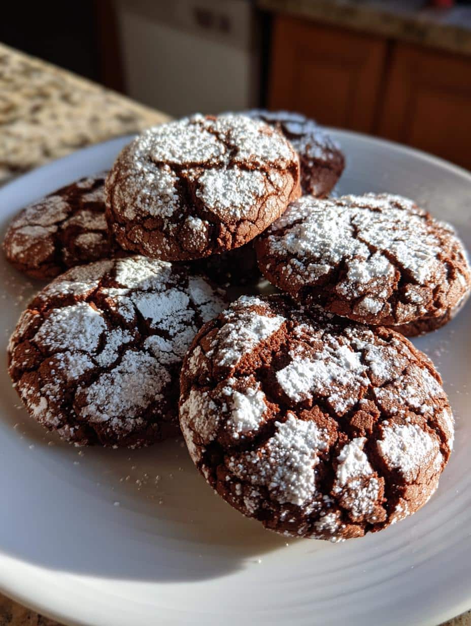 chocolate crinkle cookies festive - detail 1