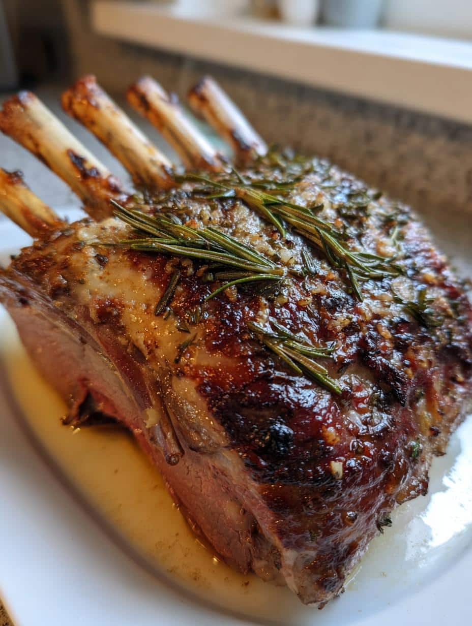 christmas crown roast lamb - detail 1