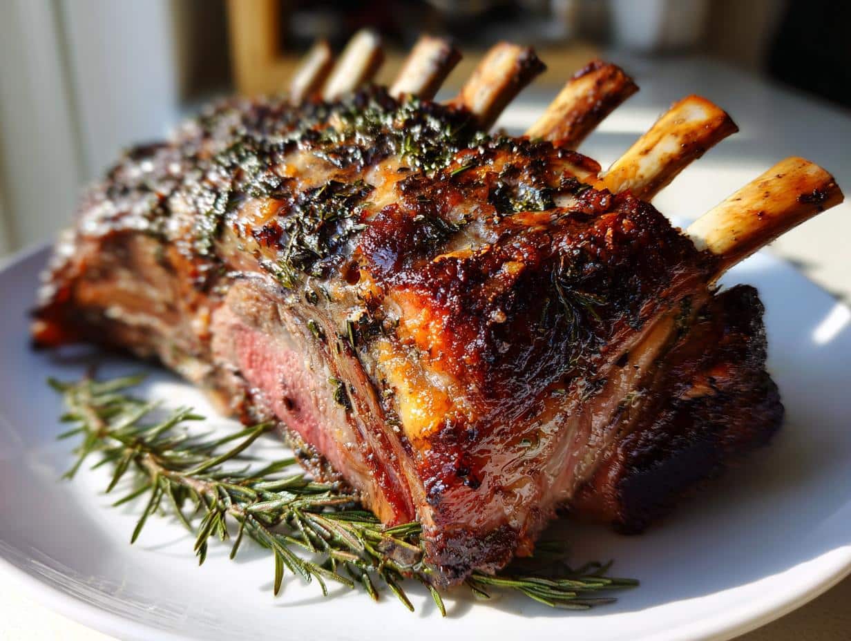 christmas crown roast lamb