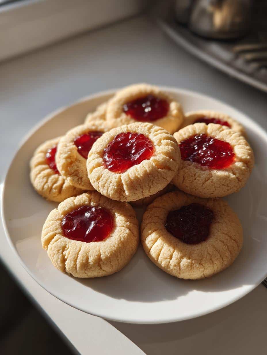 christmas thumbprint cookies jam - detail 1