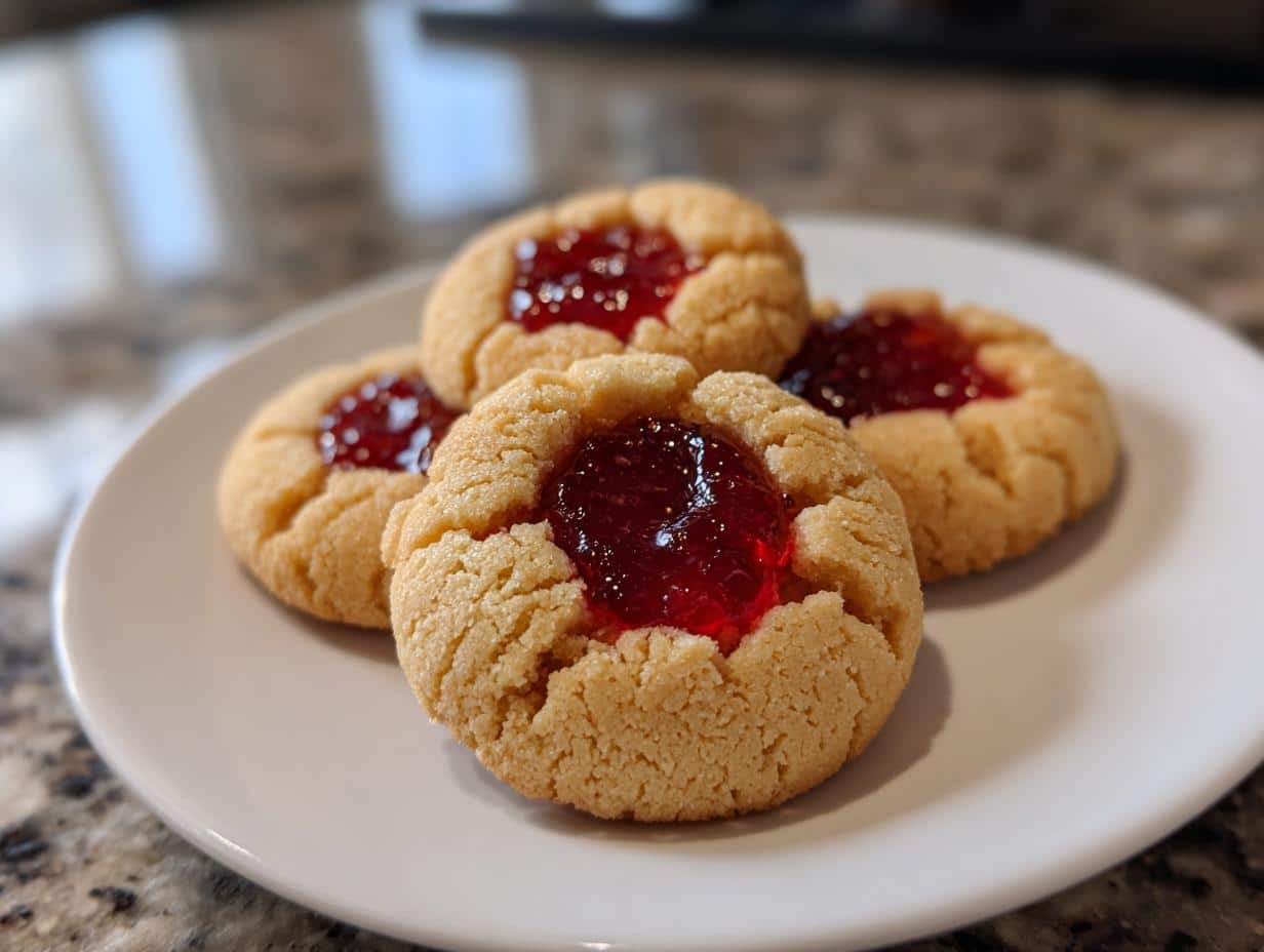 christmas thumbprint cookies jam