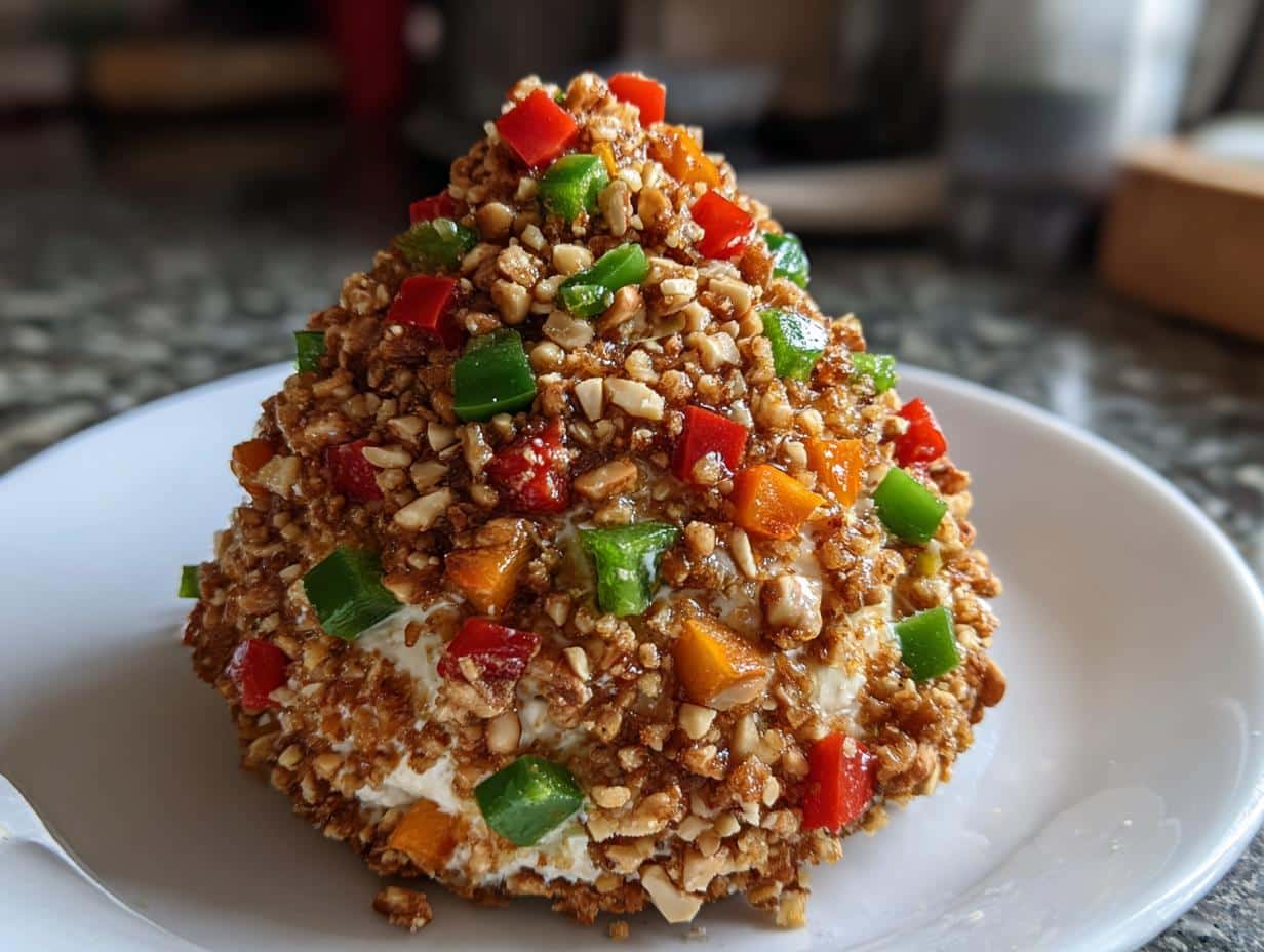 Christmas Tree Cheese Ball: 7 Festive Flavor Bombs 3 christmas tree cheese ball