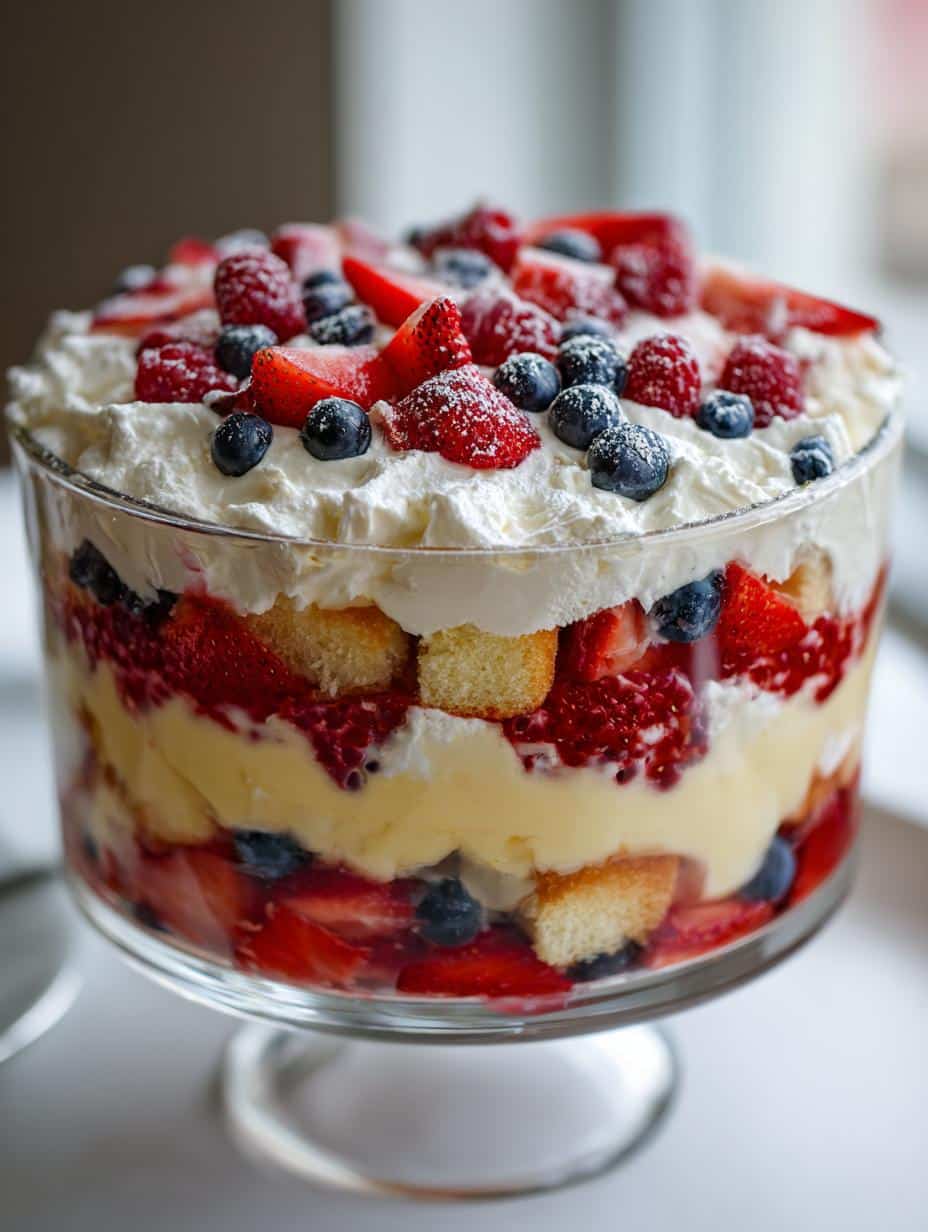 christmas trifle layered dessert - detail 1