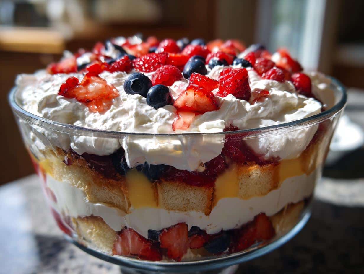 christmas trifle layered dessert