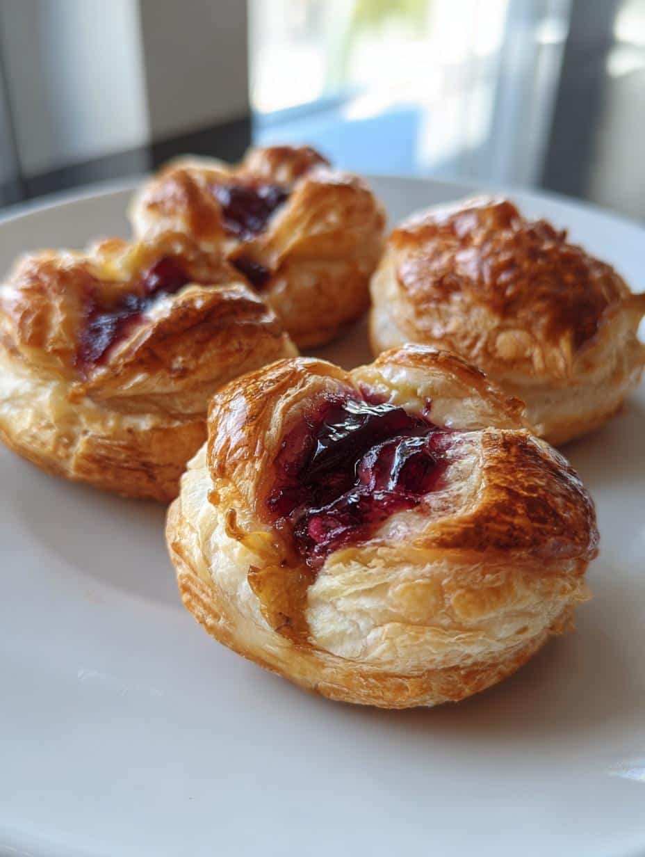 cranberry brie puff pastry bites - detail 1