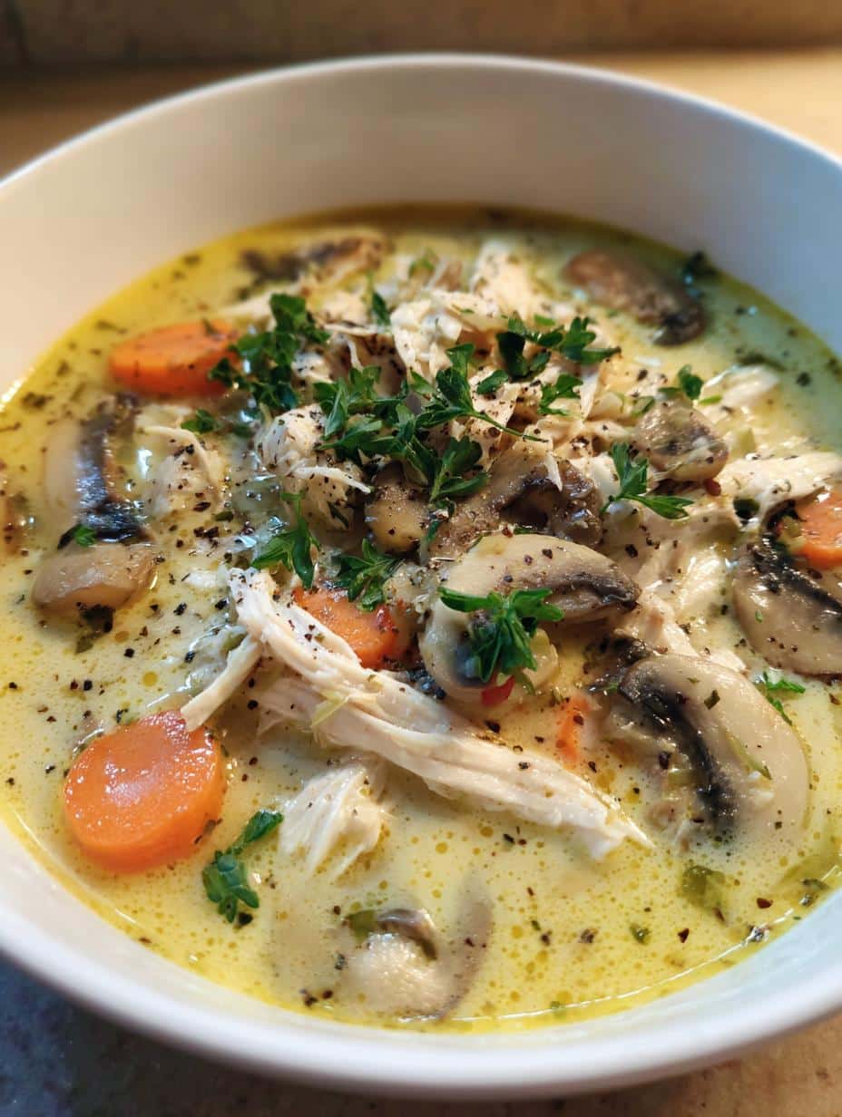 Creamy Chicken Mushroom Soup: 5 Steps to Cozy Bliss 4 creamy chicken mushroom soup - detail 1