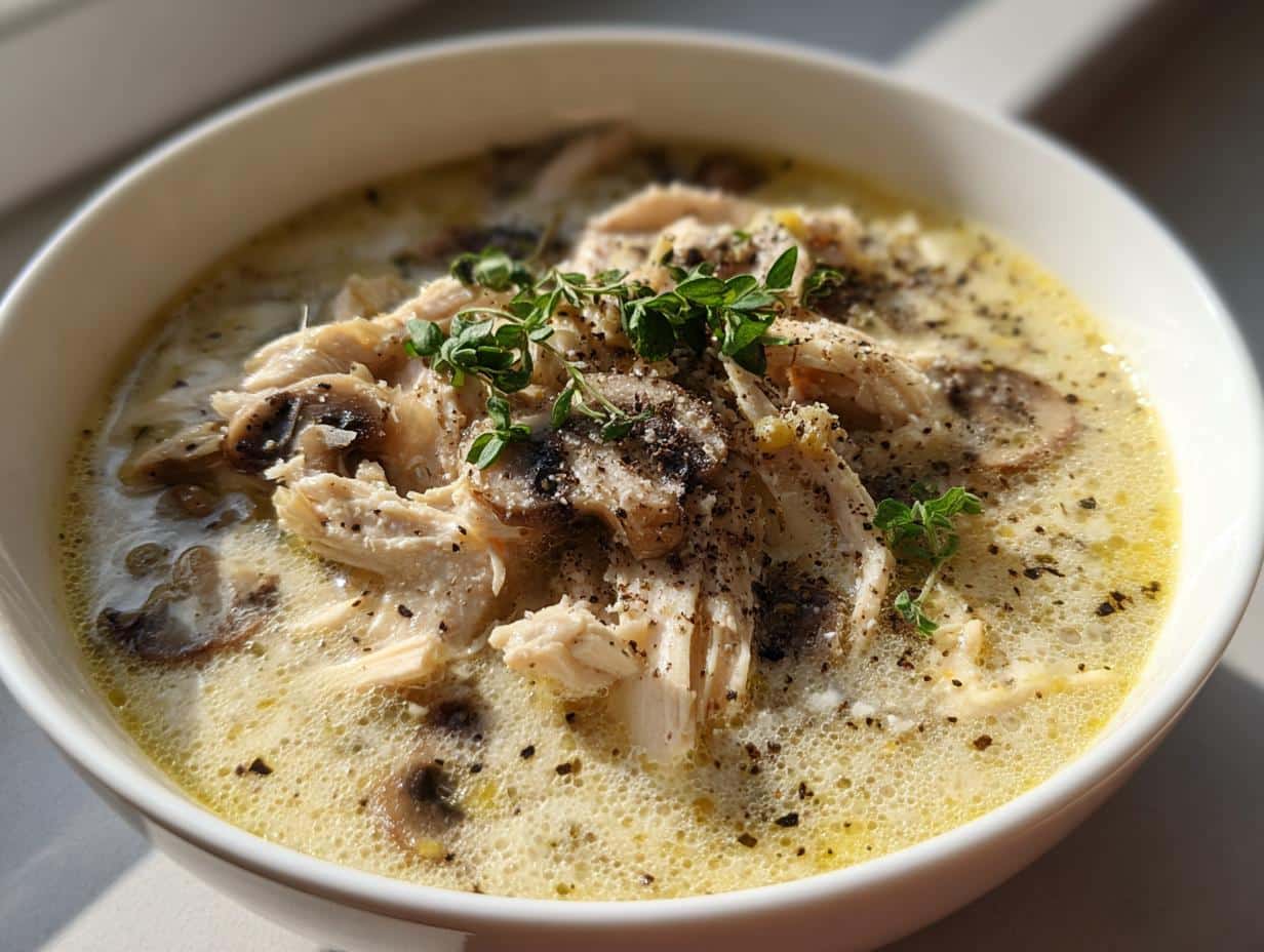 Creamy Chicken Mushroom Soup: 5 Steps to Cozy Bliss 3 creamy chicken mushroom soup