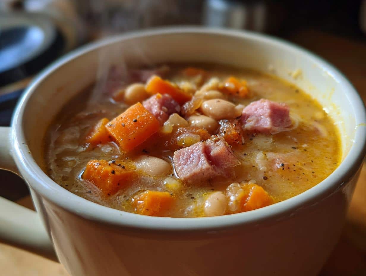 creamy ham and bean soup