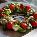 festive caprese skewers wreath