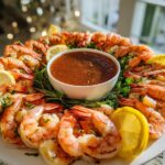 festive shrimp cocktail wreath