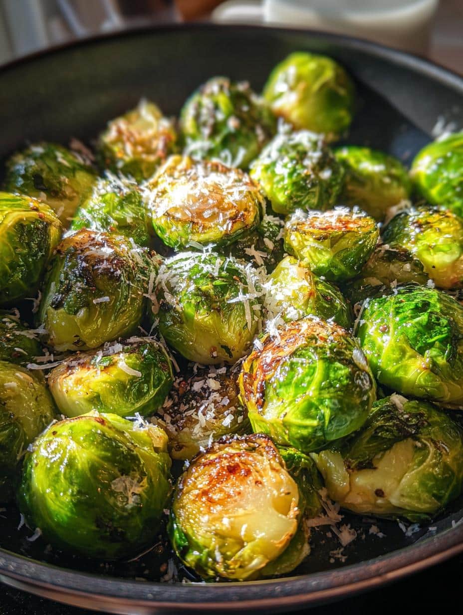 garlic parmesan roasted brussels sprouts - detail 1