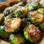 garlic parmesan roasted brussels sprouts