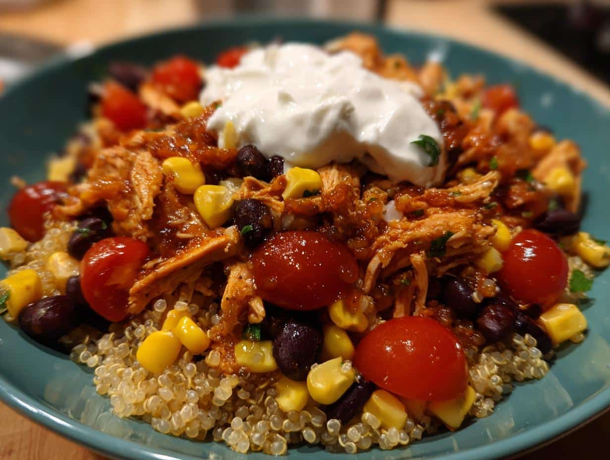 high protein buffalo chicken bowls