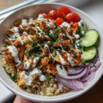 high protein chicken shawarma bowl