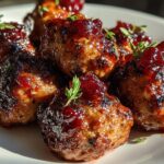 holiday turkey meatballs cranberry glaze