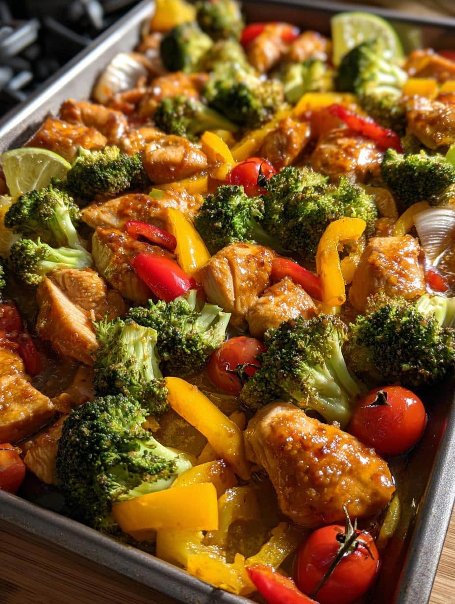 honey lime chicken sheet pan - detail 1