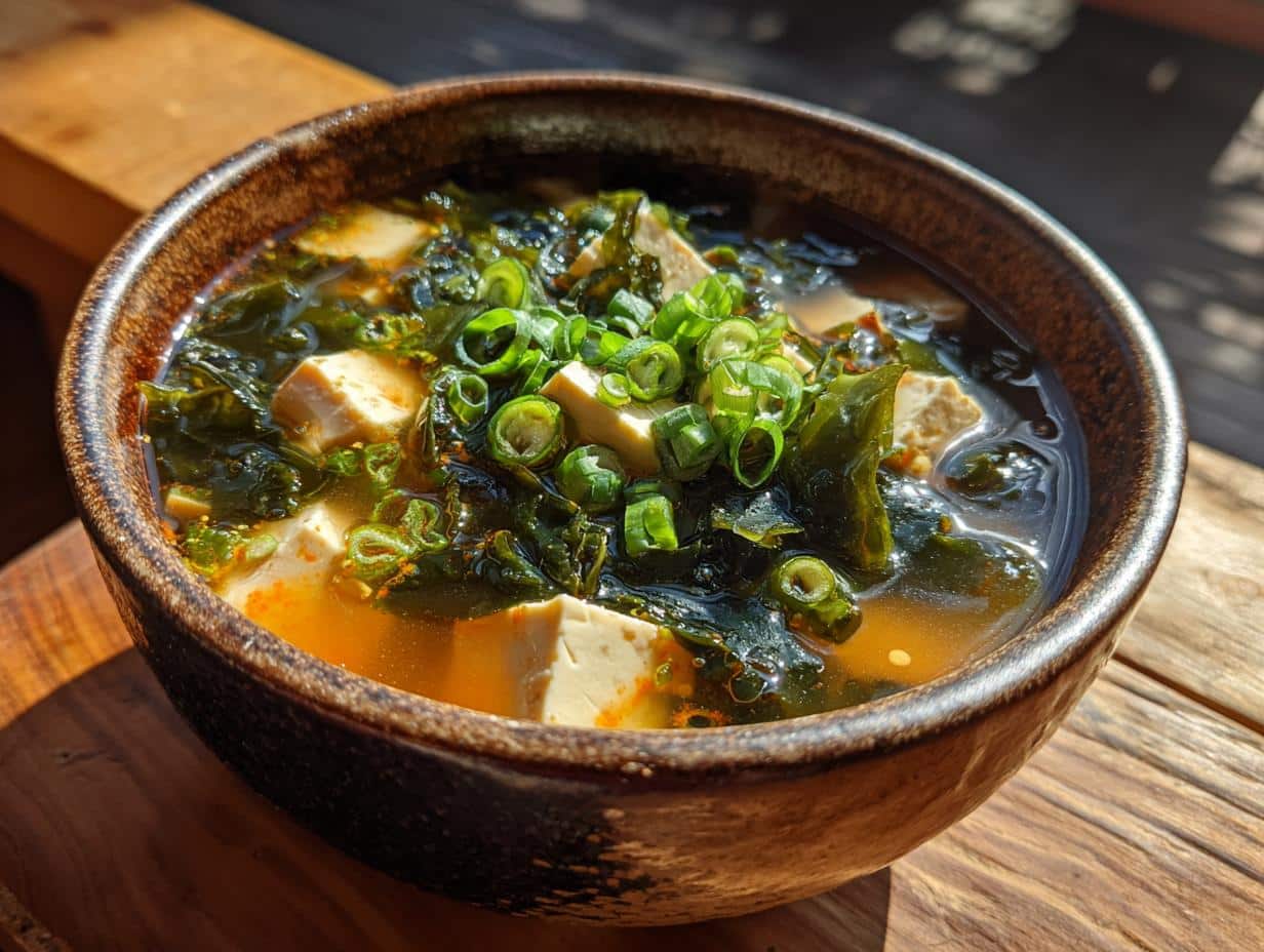 japanese miso soup tofu