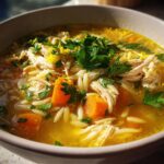 lemon chicken orzo soup