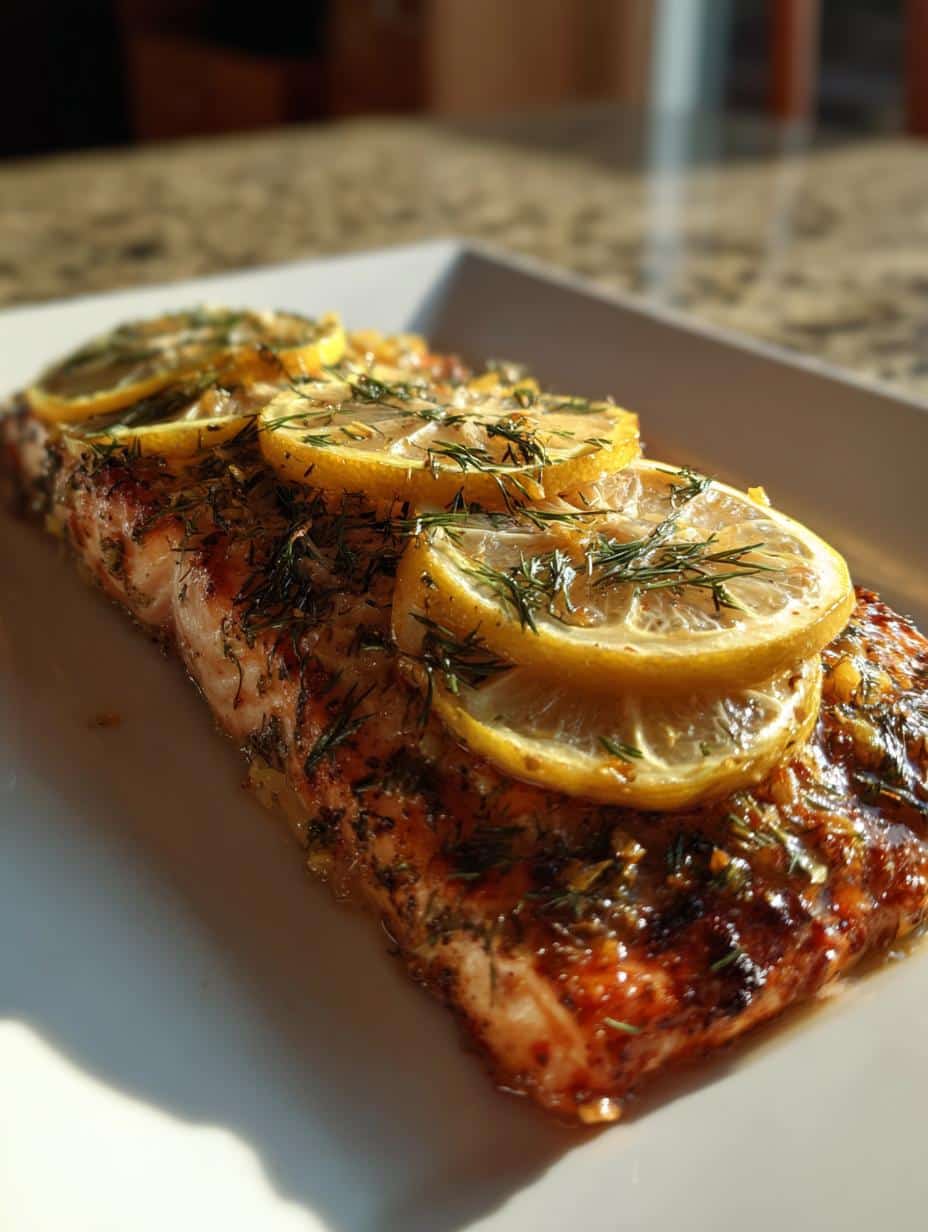 lemon dill baked salmon - detail 1