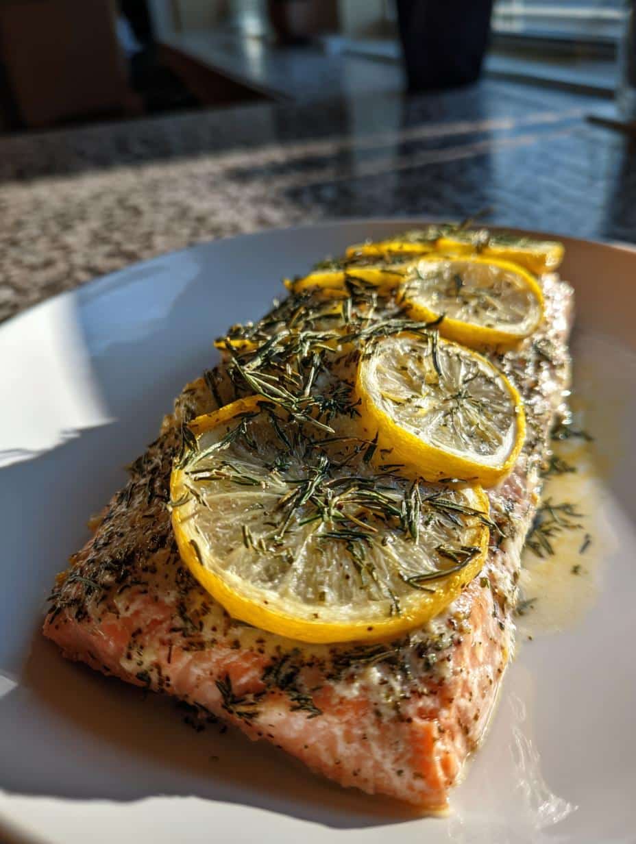 lemon dill baked salmon - detail 2