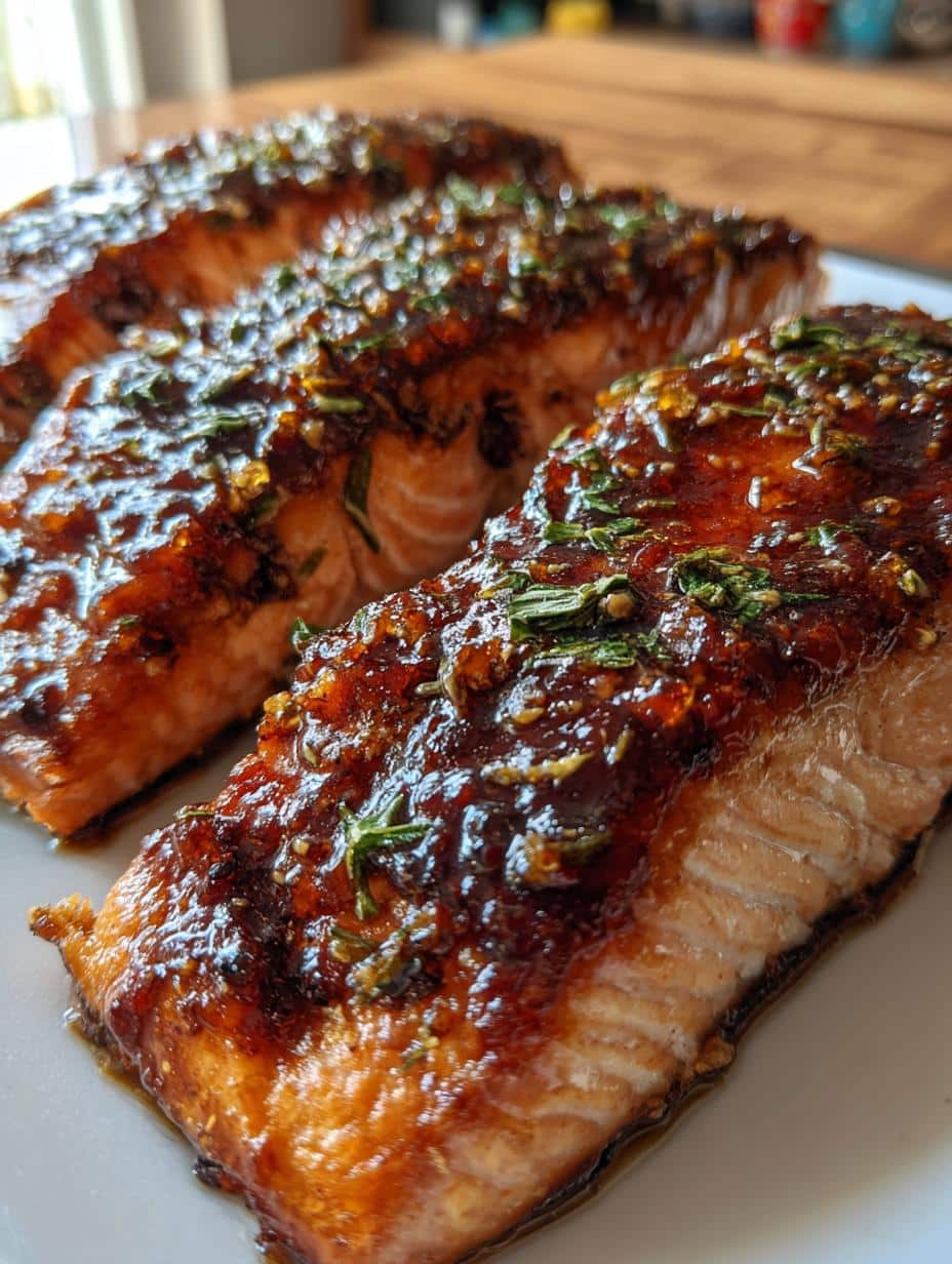 maple glazed christmas salmon - detail 1