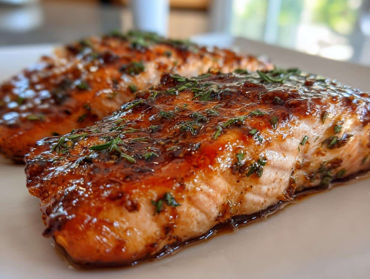 maple glazed christmas salmon