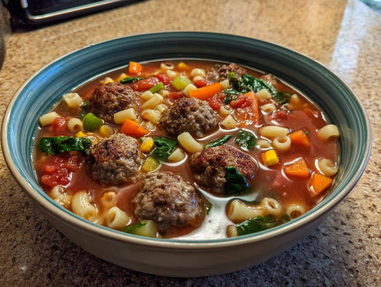 meatball minestrone soup
