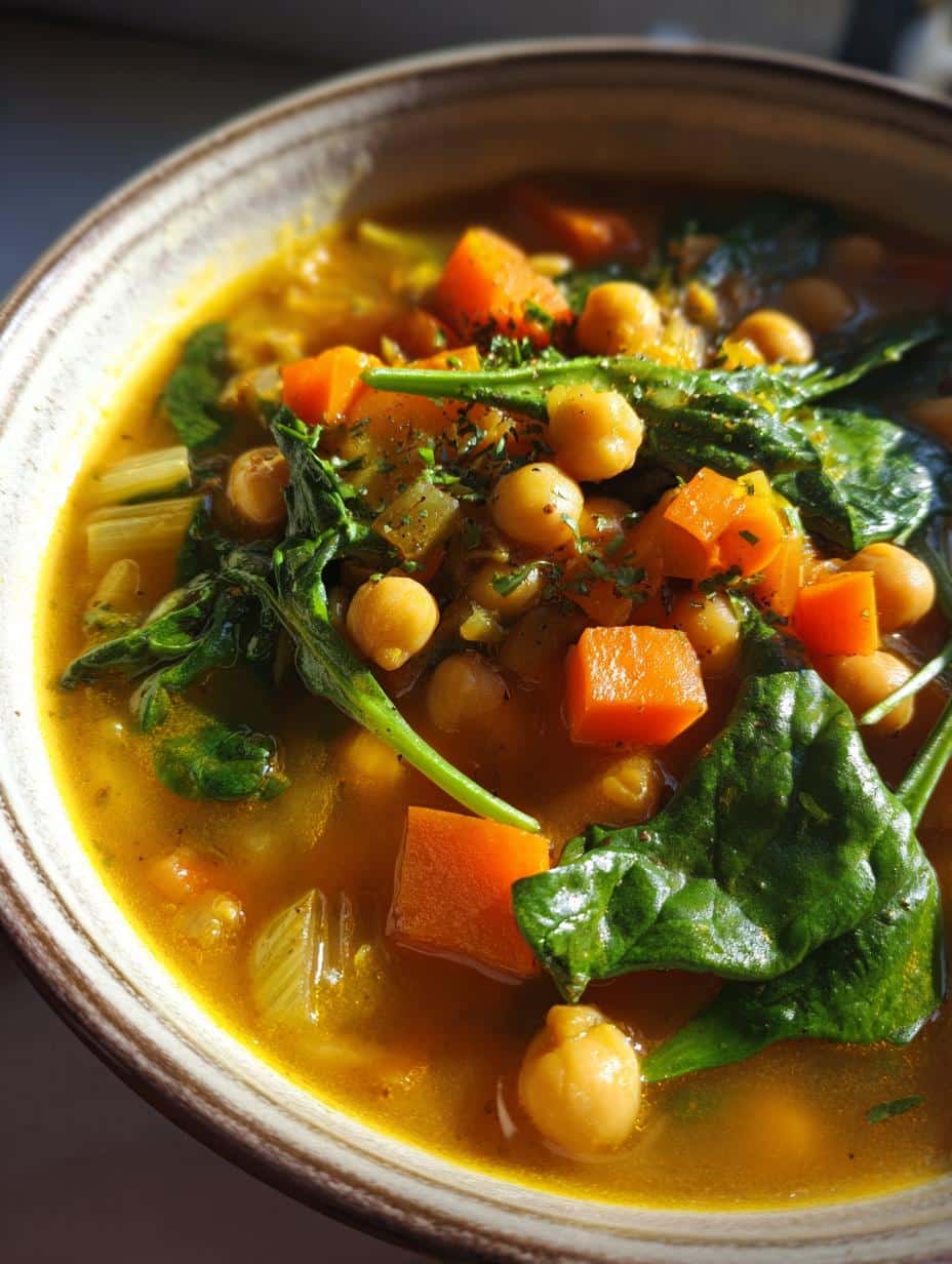 moroccan chickpea soup - detail 1