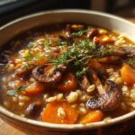 mushroom barley soup vegan