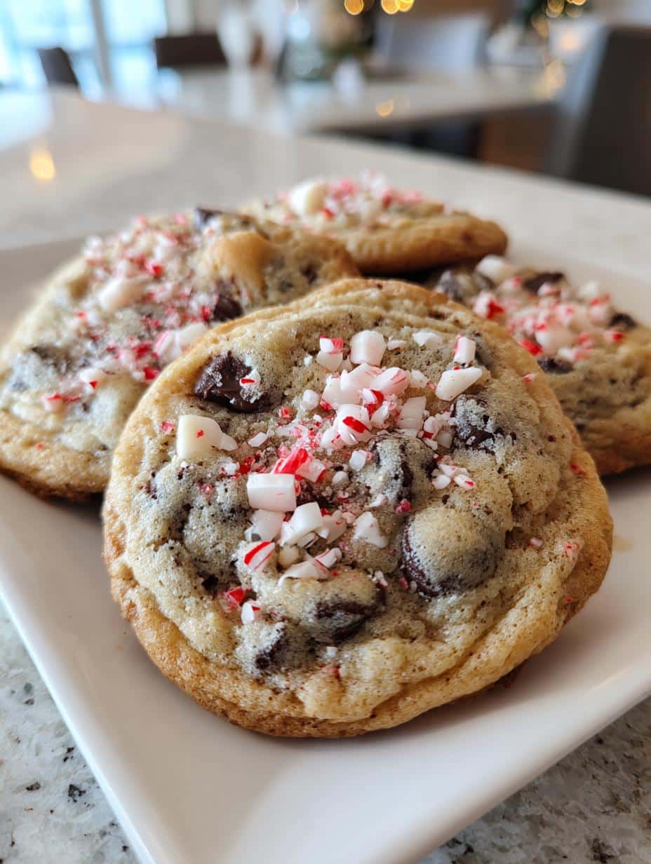 peppermint chocolate chip cookies - detail 1