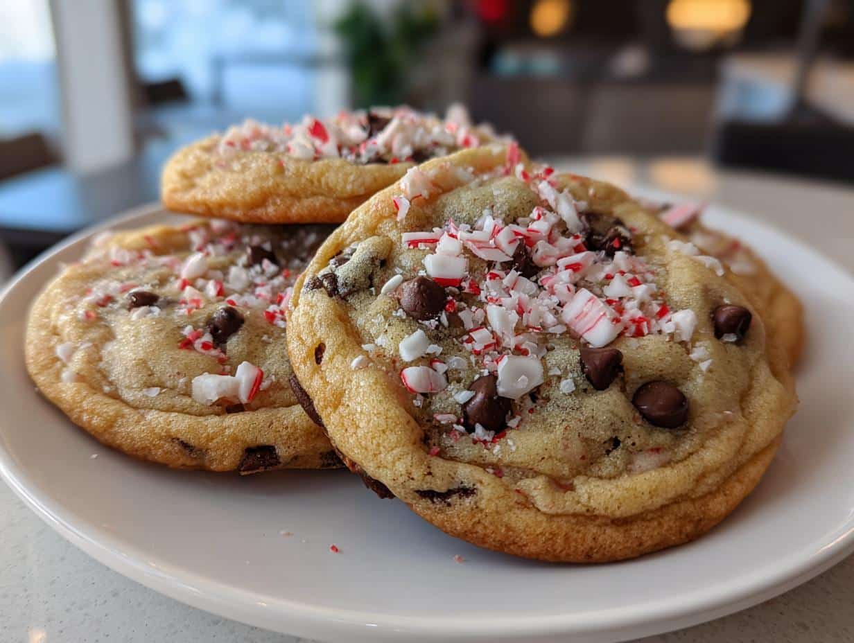 peppermint chocolate chip cookies