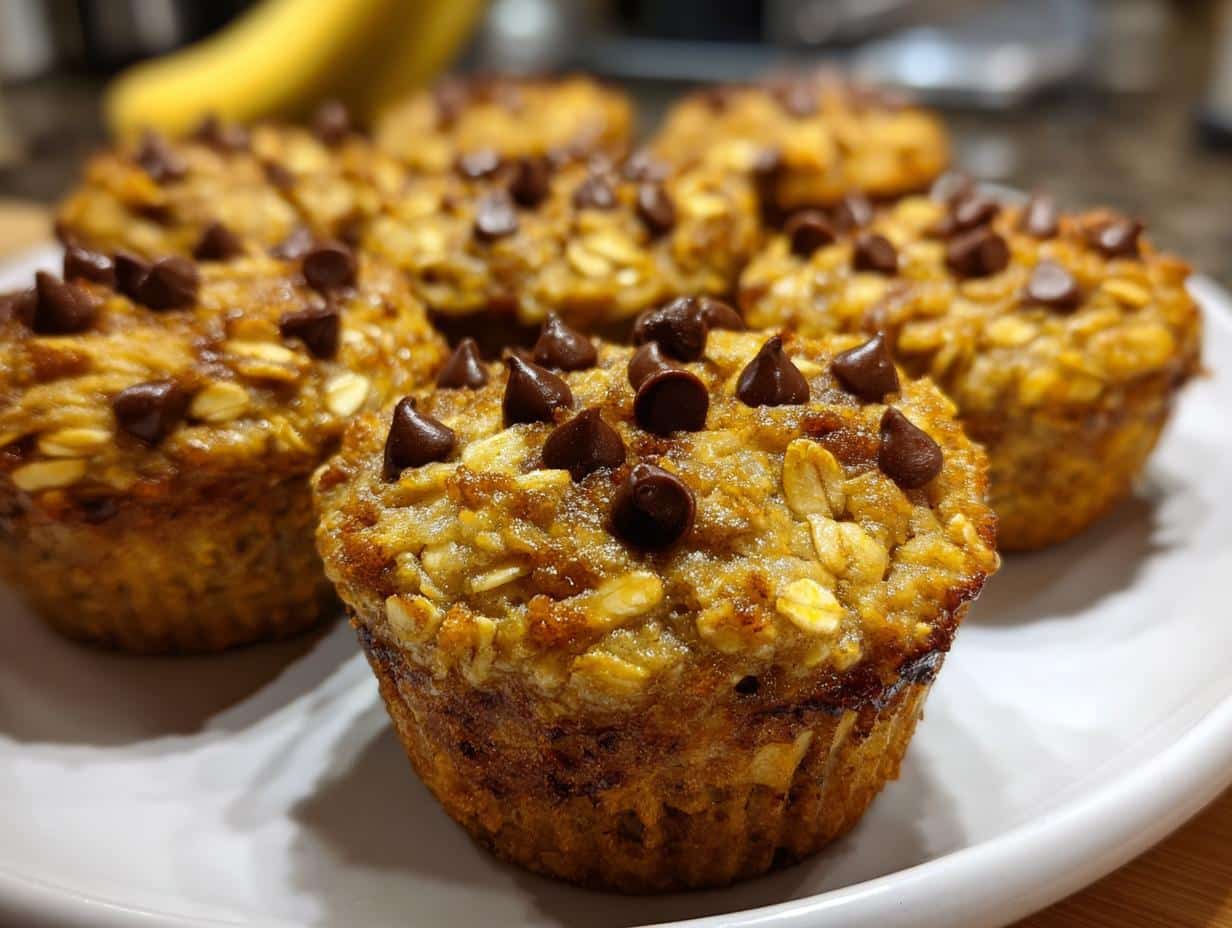 protein banana oatmeal baked cups