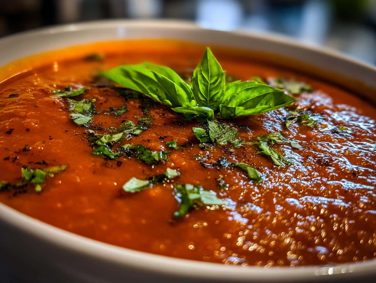 roasted tomato soup basil
