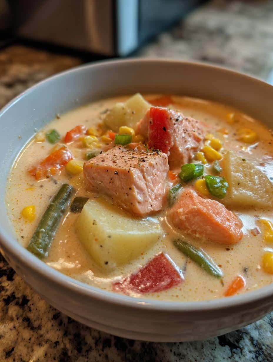 salmon chowder creamy - detail 1