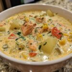 salmon chowder creamy