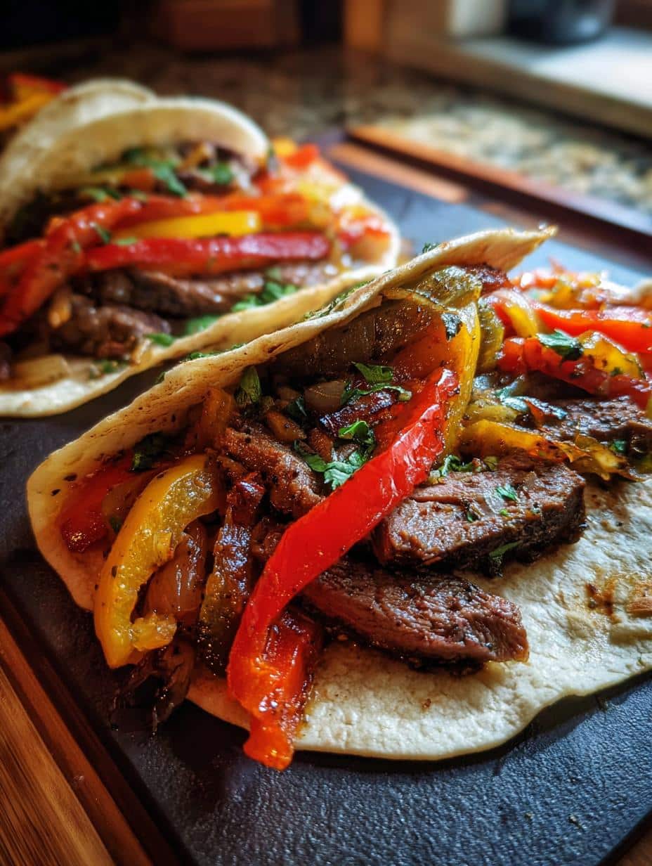 sheet pan steak fajitas - detail 2