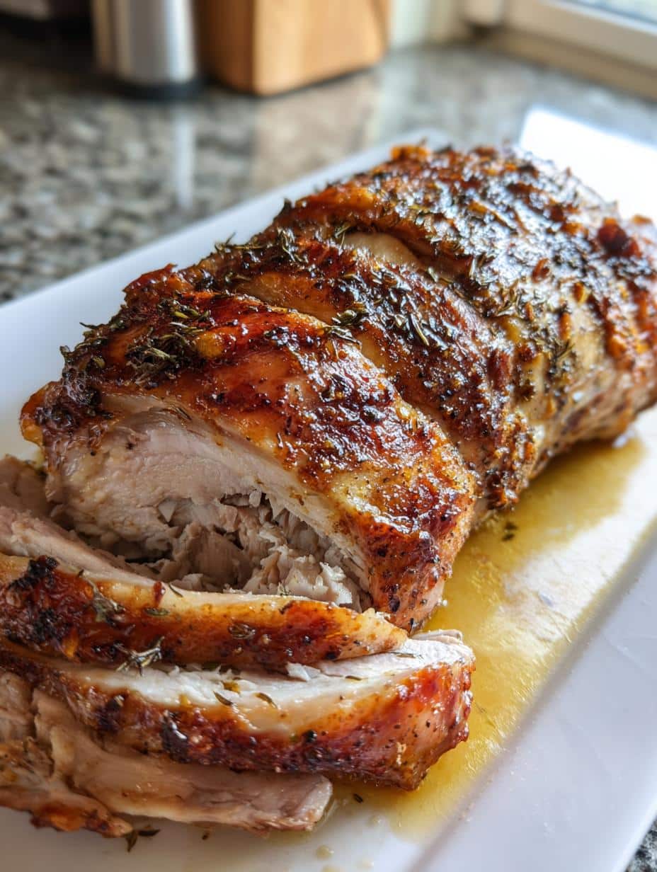 slow cooker christmas turkey breast - detail 1