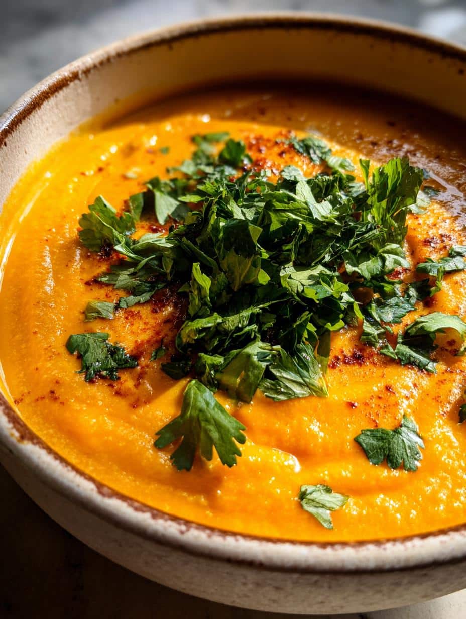 sweet potato coconut soup - detail 1