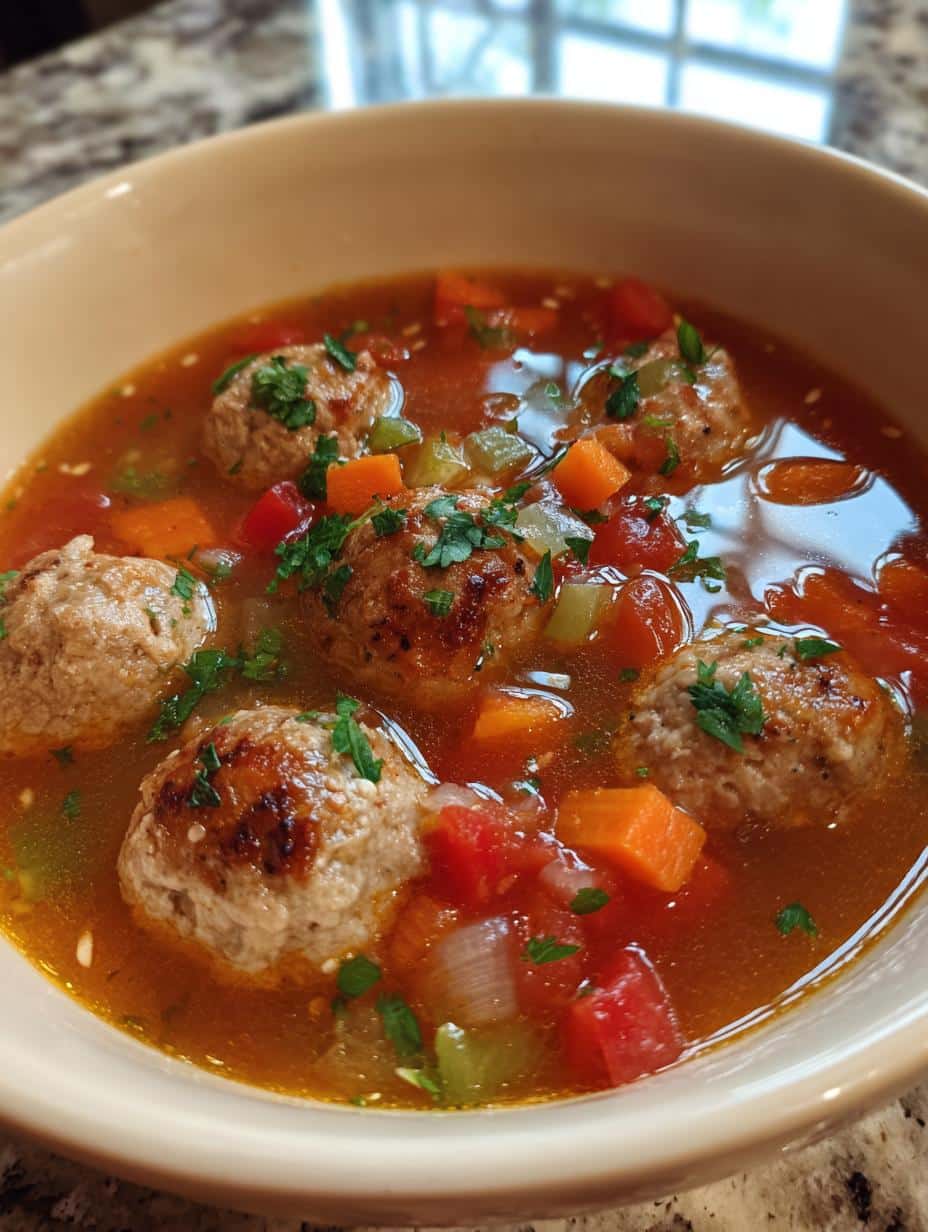 turkey meatball soup italian - detail 1