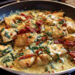 tuscan garlic chicken skillet