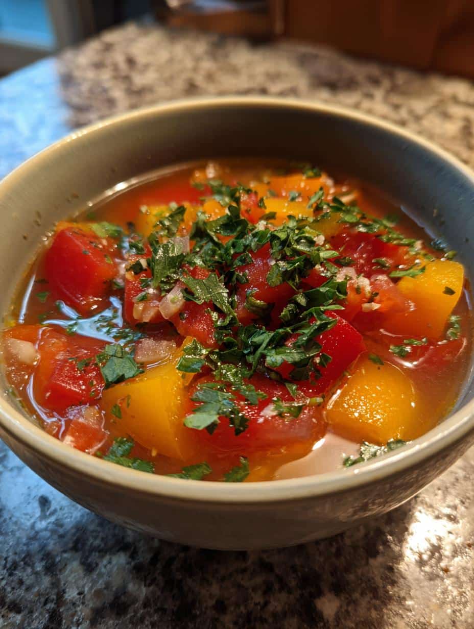 unstuffed pepper soup - detail 1