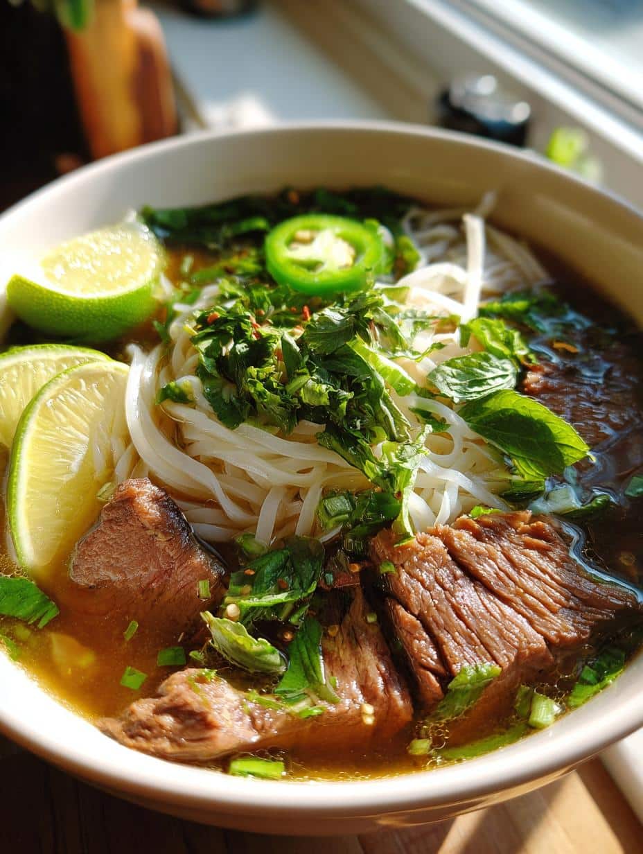 vietnamese pho beef soup - detail 1