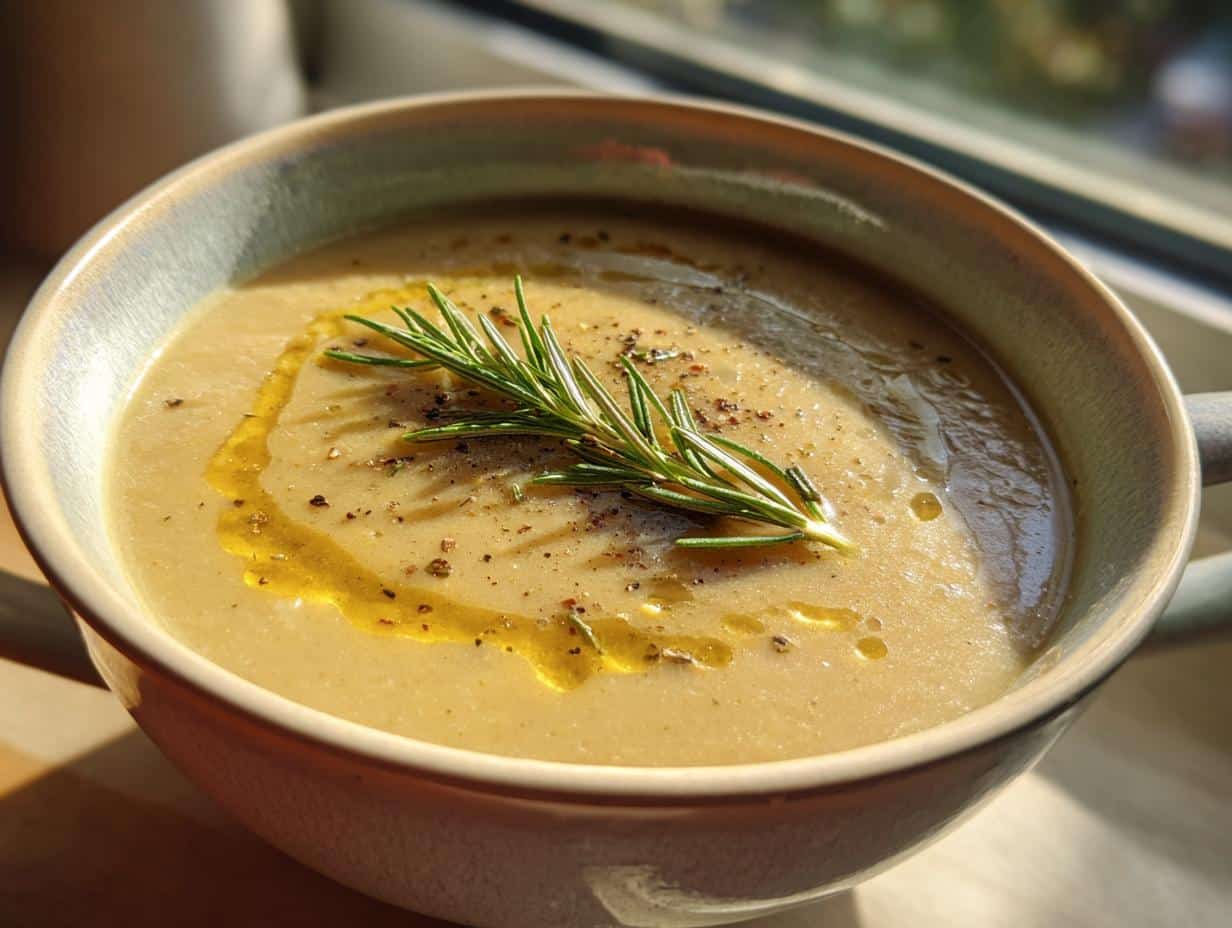 white bean rosemary soup