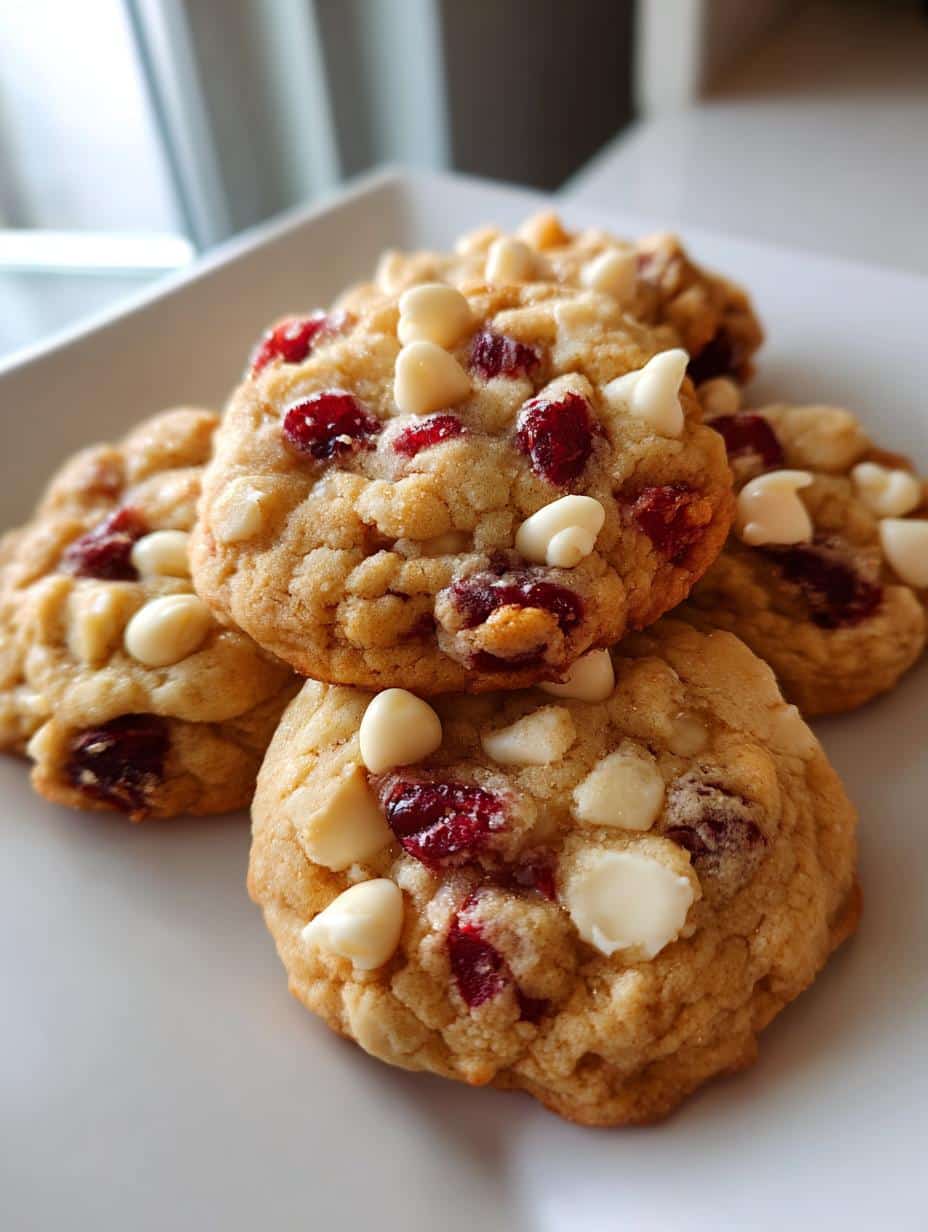 white chocolate cranberry cookies - detail 1
