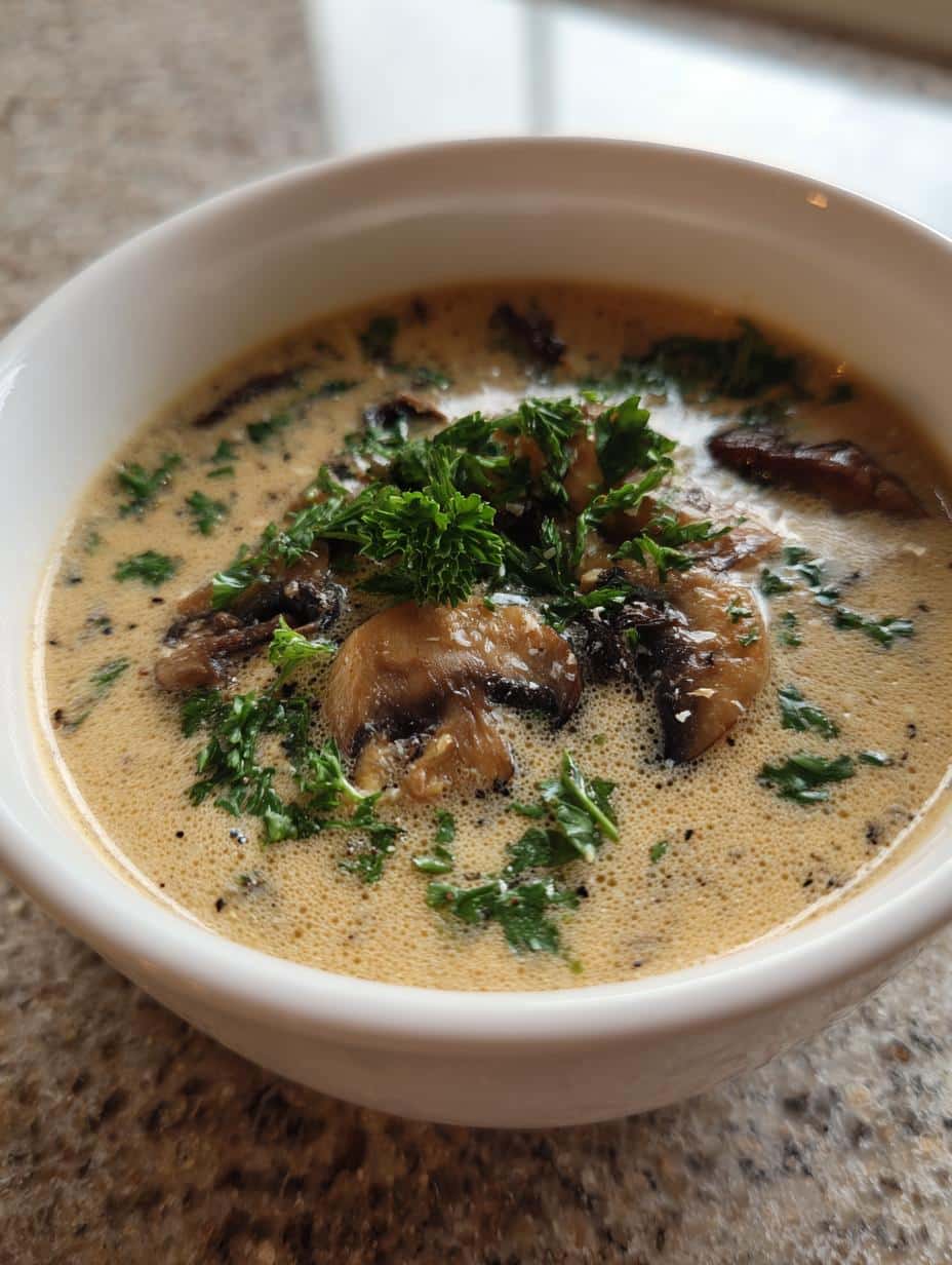 wild mushroom soup creamy - detail 1