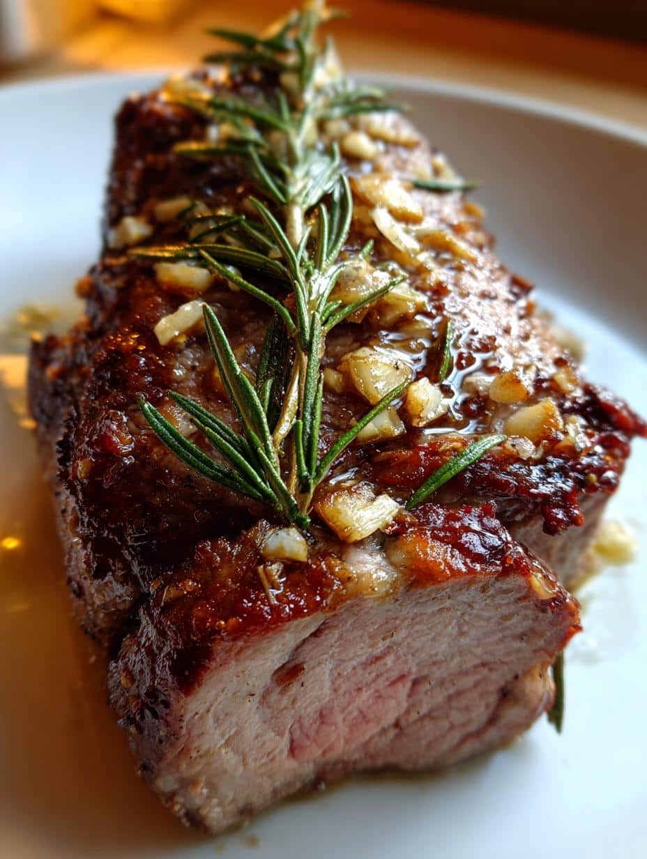 Air Fryer Garlic Rosemary Lamb Loin - detail 1